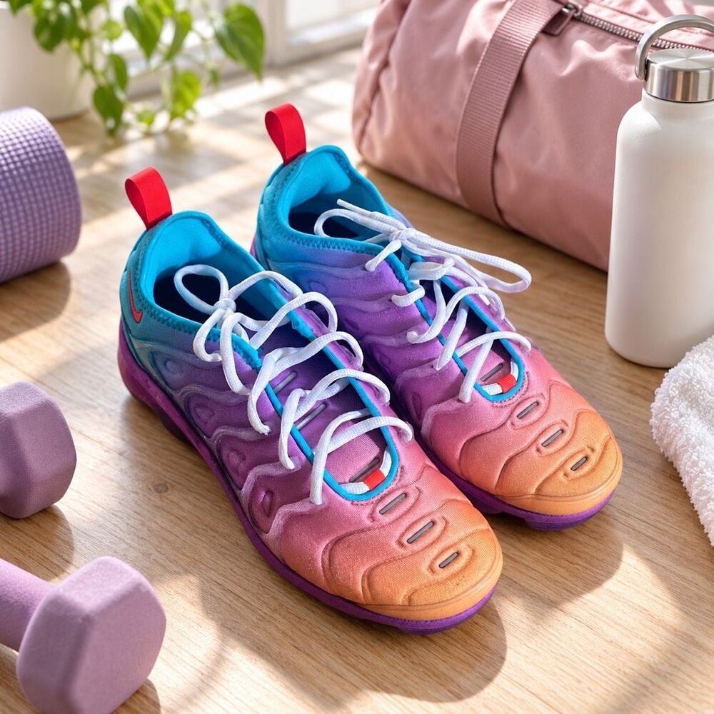 Nike Women’s Air Vapormax Plus Gradient Purple FD0823-500 Sz 8 Slight wear